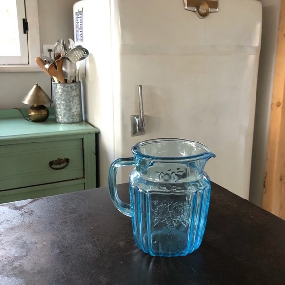 Vintage Mayfair Roses Blue Pitcher - Picture 4 of 11